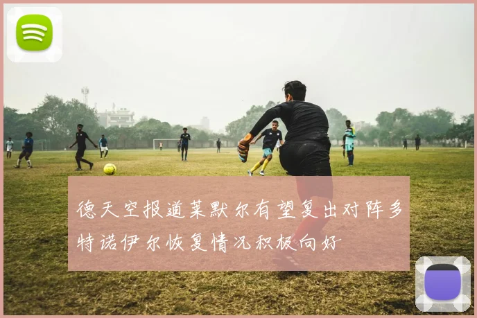 德天空报道莱默尔有望复出对阵多特诺伊尔恢复情况积极向好